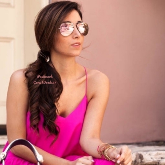 RayBan Aviator Pink Flash Lenses RB3025 Silver Frame 58 / 62 Unisex New - Picture 13 of 16